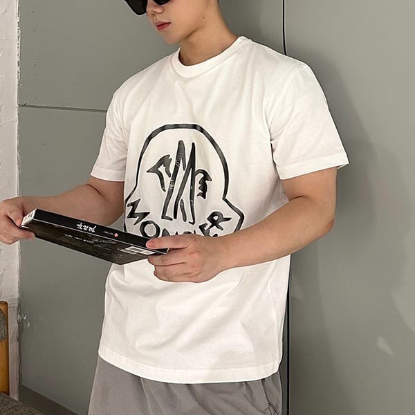 n級 おすすめモンクレール ロゴ Tシャツ 半袖 コットン パロディ mod84988